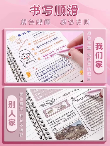 Deli Press Цвет нейтральный ручка, чтобы сделать заметки для специальной многоцветной карбоновой ручки милая супер милая учетная запись для студентов Красный зеленый фиолетовый 0,5 отметки.