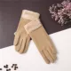 Găng tay nữ mùa đông ấm áp màn hình cảm ứng mùa thu học sinh hàn quốc cộng với nhung dày chống lạnh thỏ nhung găng tay đi xe găng tay - Găng tay