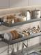 Kitchen dish storage rack bowl and plate storage rack sink windowsill drain bowl rack windowsill wall-mounted stainless steel drain rack
