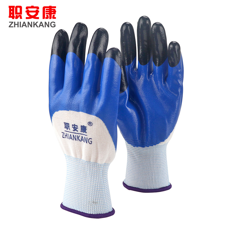Job Ankang G18 labor protection gloves wear-resistant work construction site work male Labor Ding Qing glue waterproof plastic