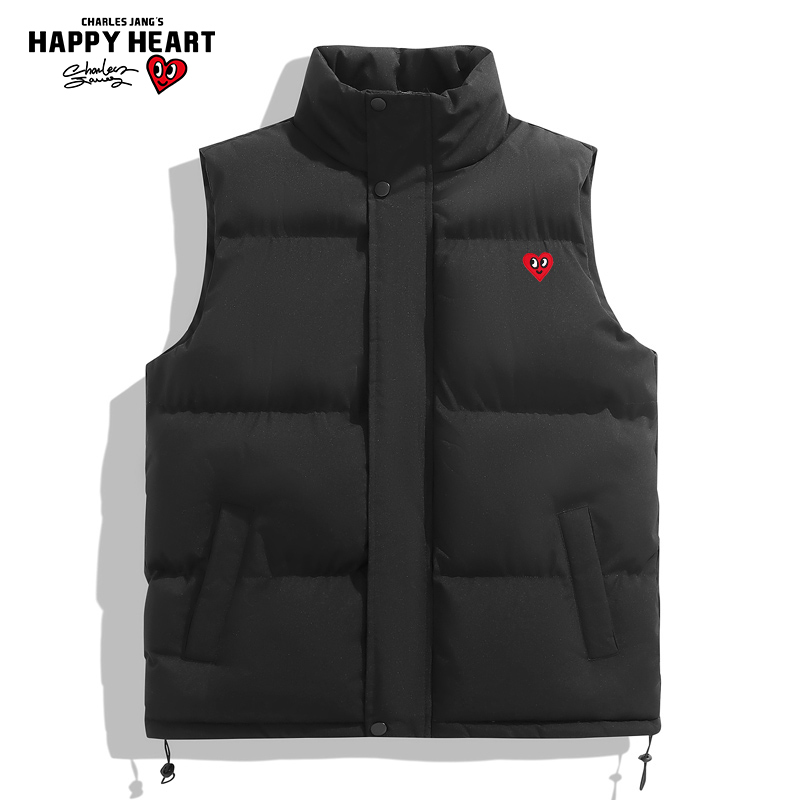 Charles Peach Heart Autumn and Winter Vest for Men Sleeveless Waistcoat 2026 New Casual Jacket Heart Vest Cotton Coat Charles Peach Heart Autumn and Winter Vest for Men Sleeveless Waistcoat 2026 New Casual Jacket Heart Vest Cotton Coat