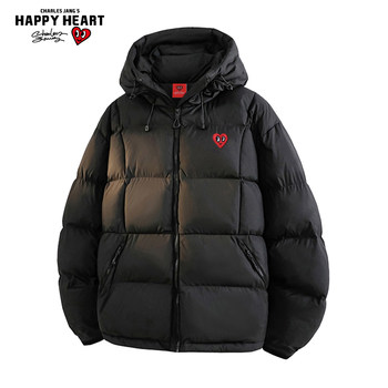 Charles heart 2025 new hooded cotton coat Charles heart 2025 new hooded cotton coat