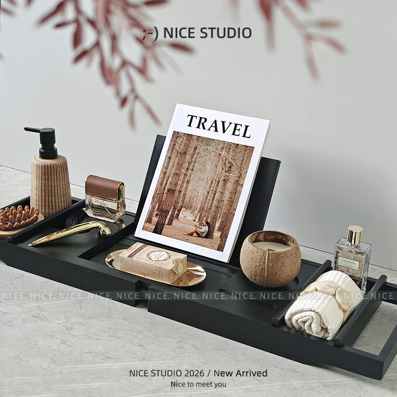 Medieval-Style Model Home Bathroom Toilet Bath Tub Rack Combination Decor Items Home Showroom Soft Decorations