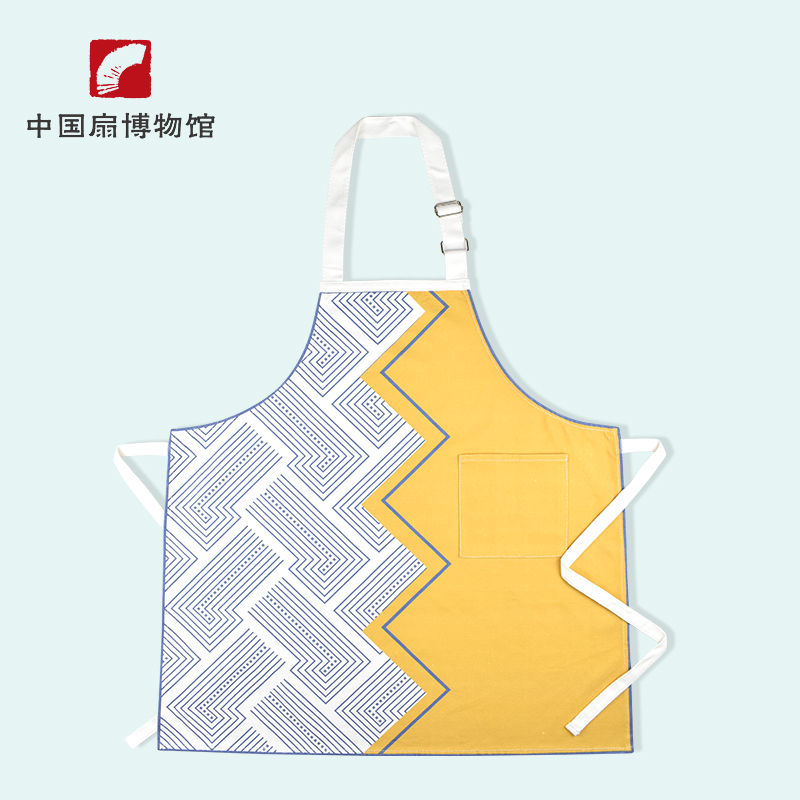 (China Fan Museum) Mystery series apron household men's and women's cooking kitchen waterproof and anti-fouling fashion simple