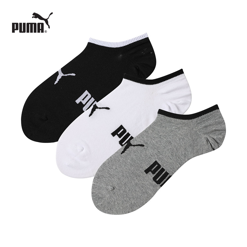 Puma Socks for Men and Women, Spring and Summer Breathable Low-Cut No-Show Socks, 3 Pairs Pack, Elastic Cuff, Non-Slip Low-Cut Short Socks
