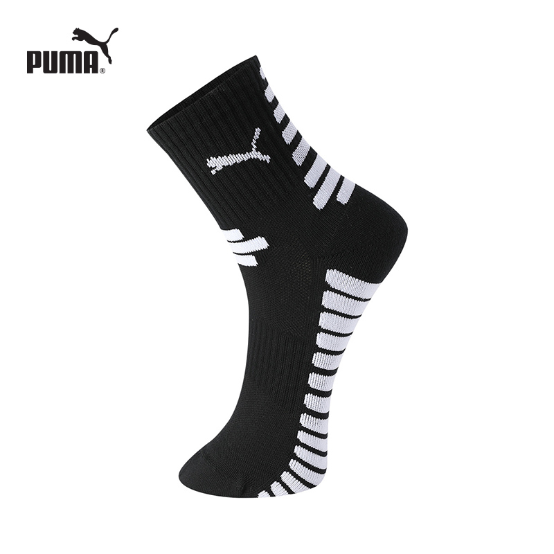 Puma New Socks for Men and Women, Thickened Cotton, Soft and Comfortable, Basketball, Running, Fitness High Socks, 1 Pair, Autumn and Winter Style