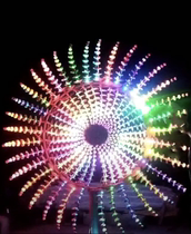 Large outdoor landscape wind energy dynamic logo direct sales Abstract city square ornaments Stainless steel wind sculpture