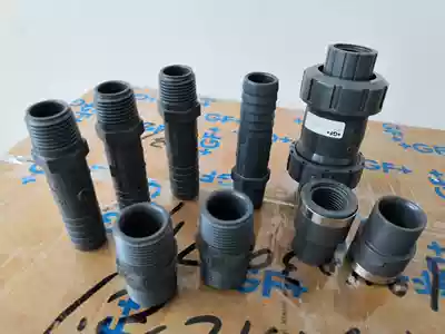 Swiss GF UPVC bilateral external teeth double male screws external teeth docking double male screw joints bilateral external thread straight through