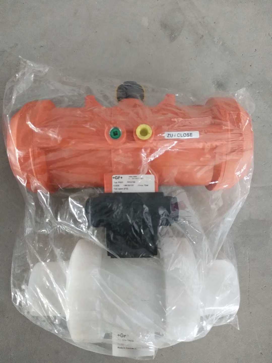 Swiss GF PVDF pneumatic double by order ball valve PVDF FPM pneumatic ball valve Undertaking welding single double acting