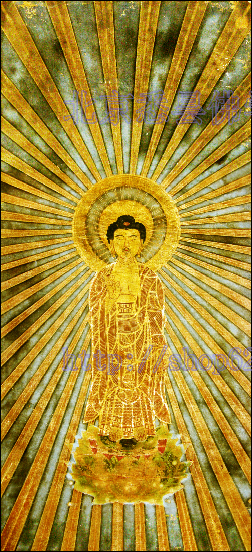 The Amidover leads the light on the bright Amitabha golden foil sticker with high-definition pictorial heart