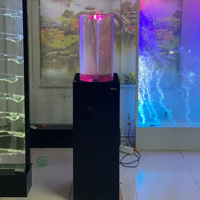 Humidifier Feng Shui Ornament Water Curtain Wall Flowing Water Polo Colorful Fountain Garden Landscape Flowing Water Living Room Whirlpool Waterscape