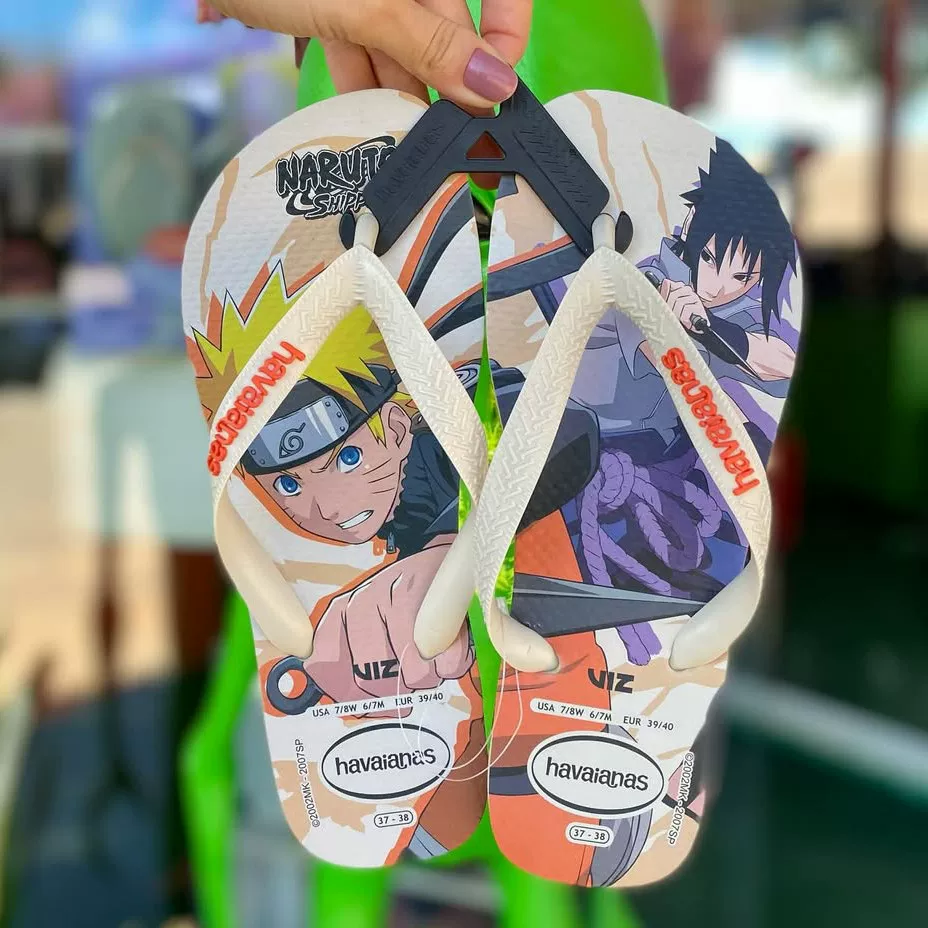 Новые бразильские сланцы Havaianas Наруто нескользящие пляжные плоские шлепанцы