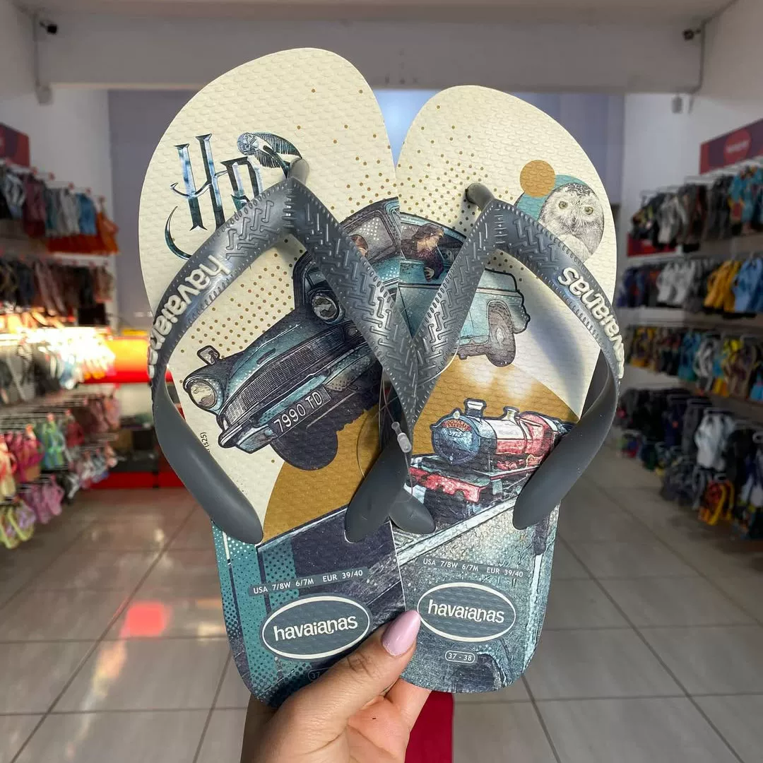 Пляжные шлепанцы с нескользящей плоской подошвой Havaianas Гарри Поттер