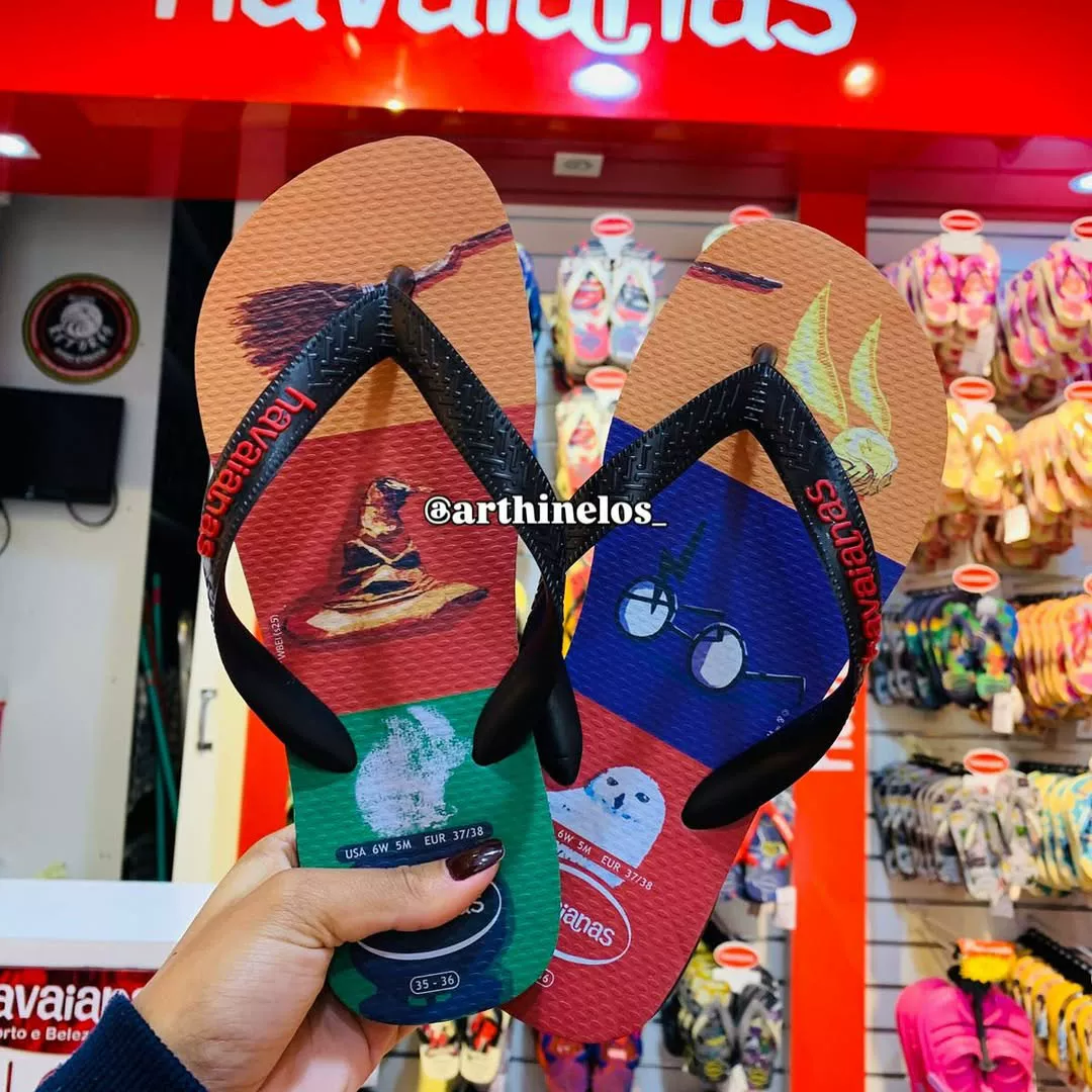 Пляжные шлепанцы с нескользящей плоской подошвой Havaianas Гарри Поттер