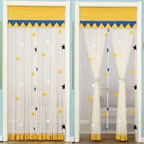 Fashion-free wooden door bar stiletto door curtain home good-looking storefront Anti-fly telescopic bedroom Summer mosquito-proof summer