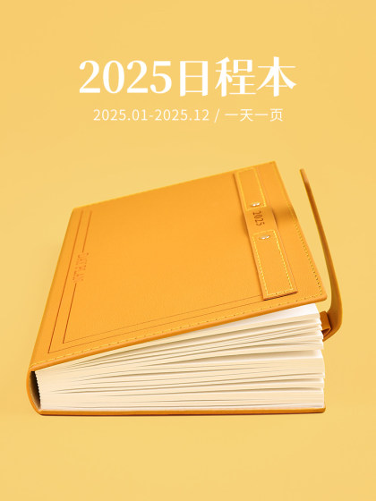 2025年日程本工作计划笔记本子定制日历记事本商务办公会议记录本A4时间管理每日一页学习计划表日记本印logo