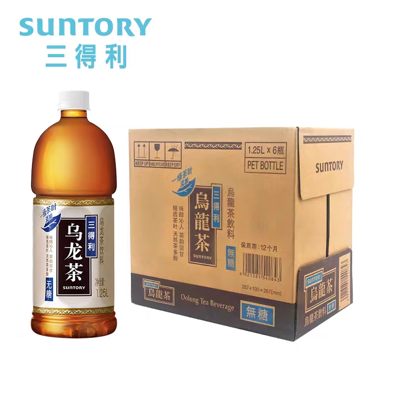 Suntory Suntory Oolong Tea 1.25L*6 Bottles/Full Box Sugar-Free Jasmine Large Bottle Family Pack Tea Drink