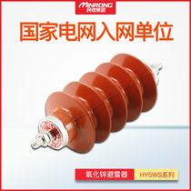 10KV high voltage lightning arrester HY5WS-17 50 zinc oxide lightning arrester composite insulated integrated lightning protector