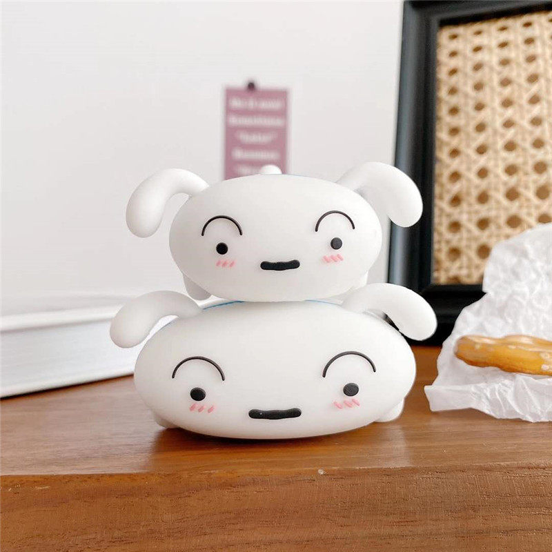 Day Ensemble Cartoon Apply Groveling Little White Dog Apple Airpods Bluetooth Headphones 1 2 3 Protective Sleeves Pro Softshell