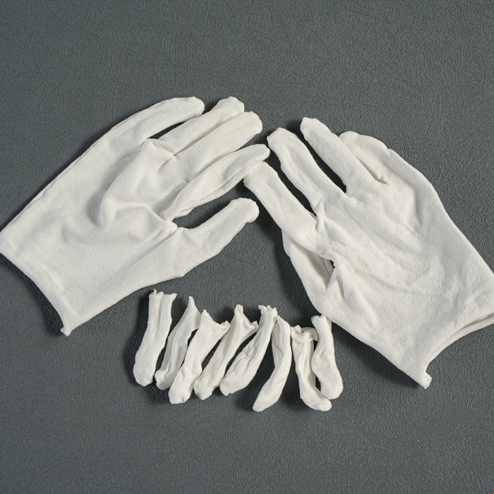 Disposable white cloth finger cots elastic pull frame cotton finger cots heat shrinkable sheet cloth work finger cots