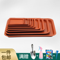 Rectangular thickened flower pot tray base water tray Flower plate Bonsai bottom pad Flower green plant succulents bottom