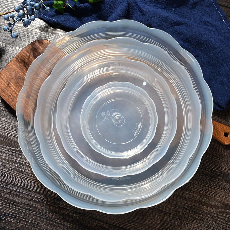Thickened resin transparent flower pot Tray Base Round Flower Pan Water tray Large number of ceramic multi-meat cushion flower pots Flowers