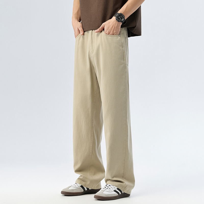Flowing and Drapey Feel, Lyocell Casual Pants for Men, New Spring and Autumn Style, Versatile Straight-Leg Long Pants Flowing and Drapey Feel, Lyocell Casual Pants for Men, New Spring and Autumn Style, Versatile Straight-Leg Long Pants