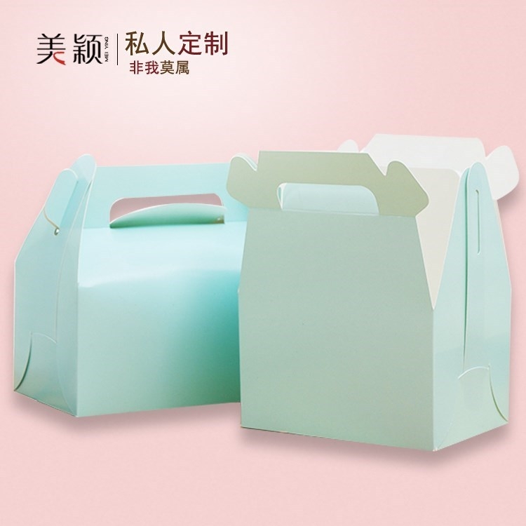 Baking packaging Packing box Cake cutting packing box Cake snack paper box Fresh box Delivery birthday egg w