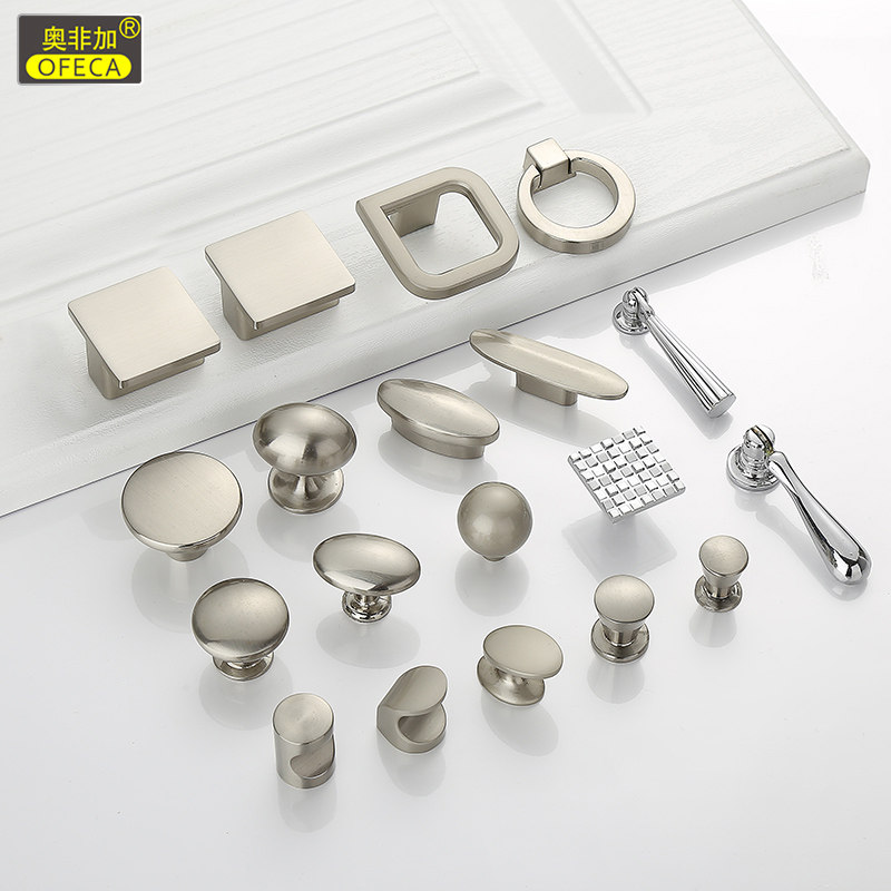 304 stainless steel single-hole drawer handle modern minimalist wire drawing color furniture hardware wardrobe door overall cabinet handle