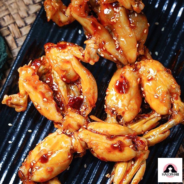 Bull Frog Ready-to-eat Spicy Cooked Food Spicy Haloxen Frog 40 packets not long fat to get hungry, small snacks spicy and spicy bullfrog legs