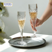 BOHEMIA Czech original Imported Crystal Glass Niclete Champagne Cup Light Lavish Home Delivery Business