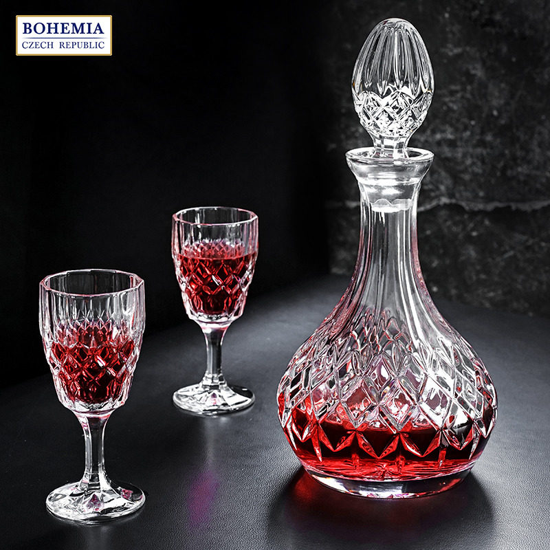 BOHEMIA Czech imported European-style crystal glass wine glass wine set wine bottle set home high-end