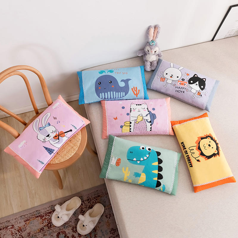Children's natural buckwheat pillows full buckwheat Neck Pillow Students Cartoon Full Buckwheat Pillow Inner