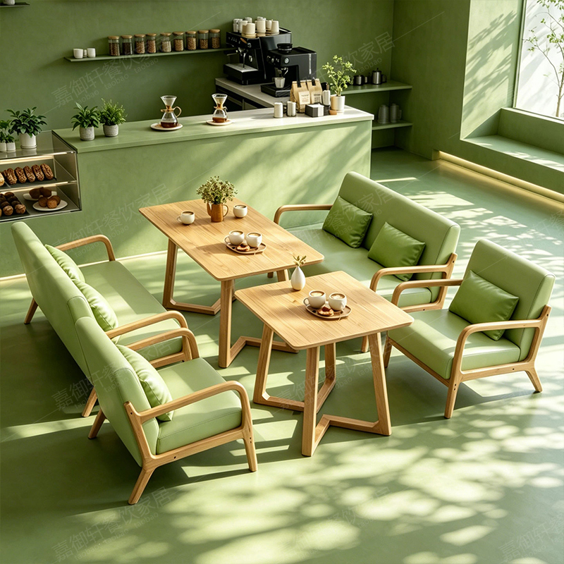Wooden Style Milk Tea Shop, Cafe, Hotel, Guesthouse, Sake Bar Table and Chair Set, Reception and Negotiation Sofa, Commercial Booth Seating Wooden Style Milk Tea Shop, Cafe, Hotel, Guesthouse, Sake Bar Table and Chair Set, Reception and Negotiation Sofa, Commercial Booth Seating