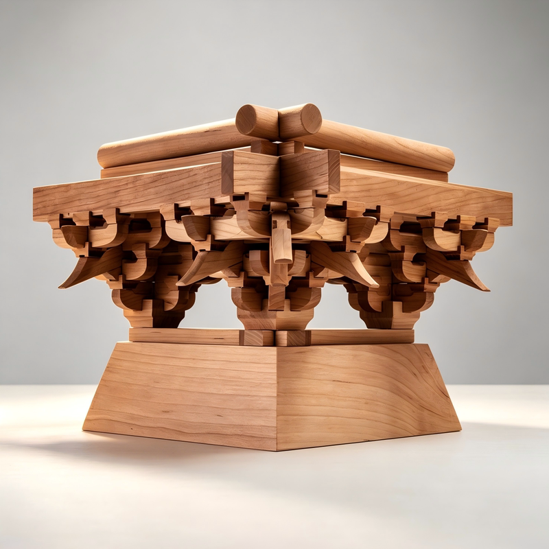 Create a French-Style Corner Arch Mortise and Tenon Structure Building Block Assembly Model, Ancient Architectural Model, Wooden DIY Handmade Assembly Create a French-Style Corner Arch Mortise and Tenon Structure Building Block Assembly Model, Ancient Architectural Model, Wooden DIY Handmade Assembly