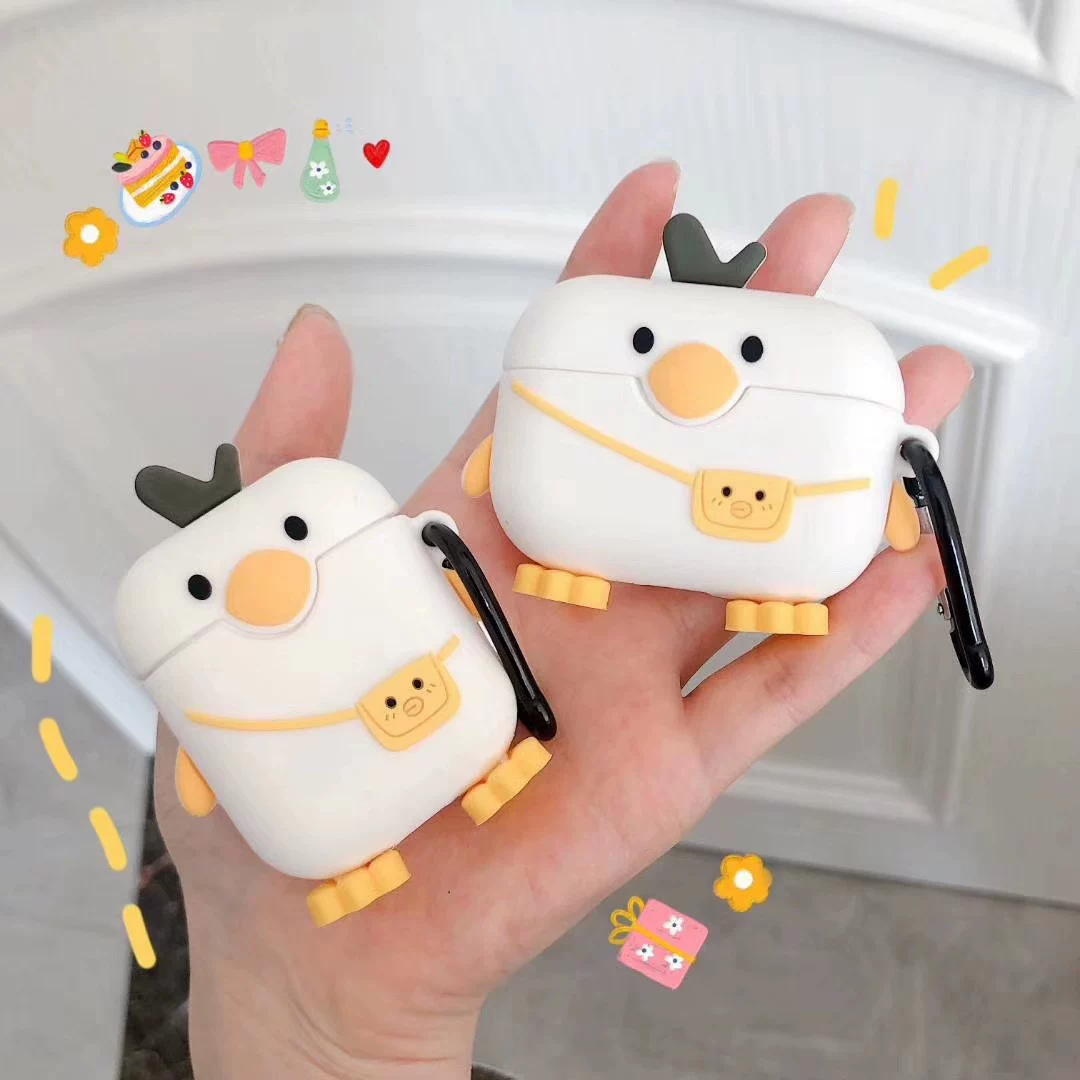 B.Duck, Apple, бренд милые совместимые наушники, беспроводной силиконовый защитный чехол