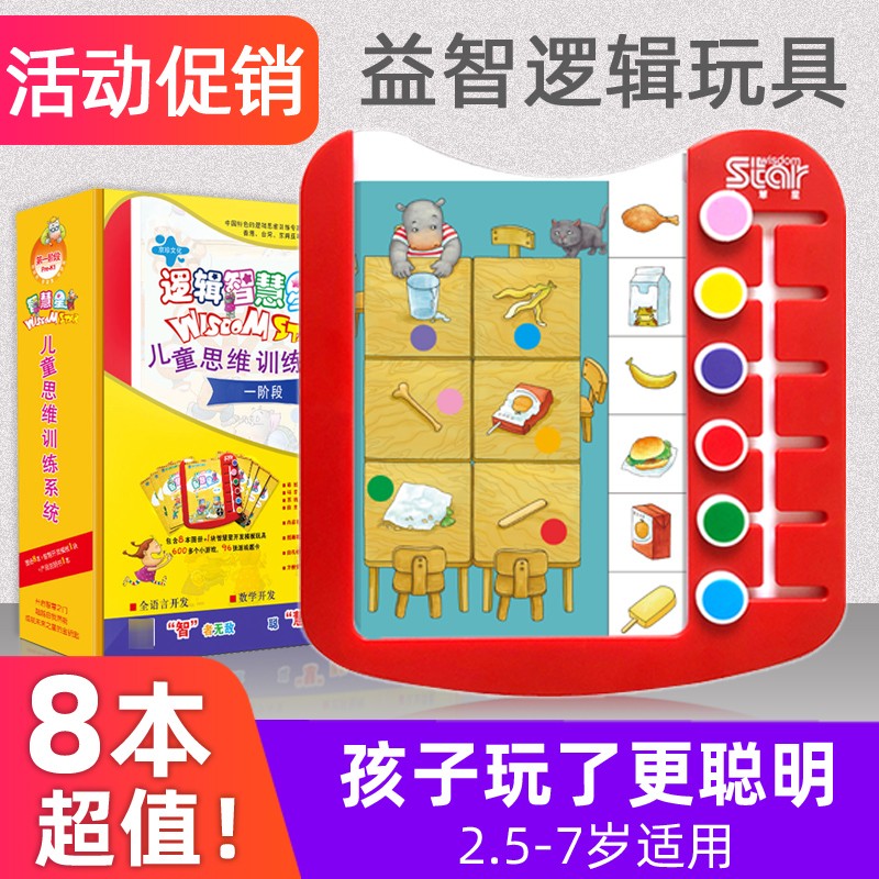 Wisdom Star Toddler Child Logic Thinking Training Toys Puzzle Flashcards Left Right Brain Whole Brain Development Teaching Aids Special