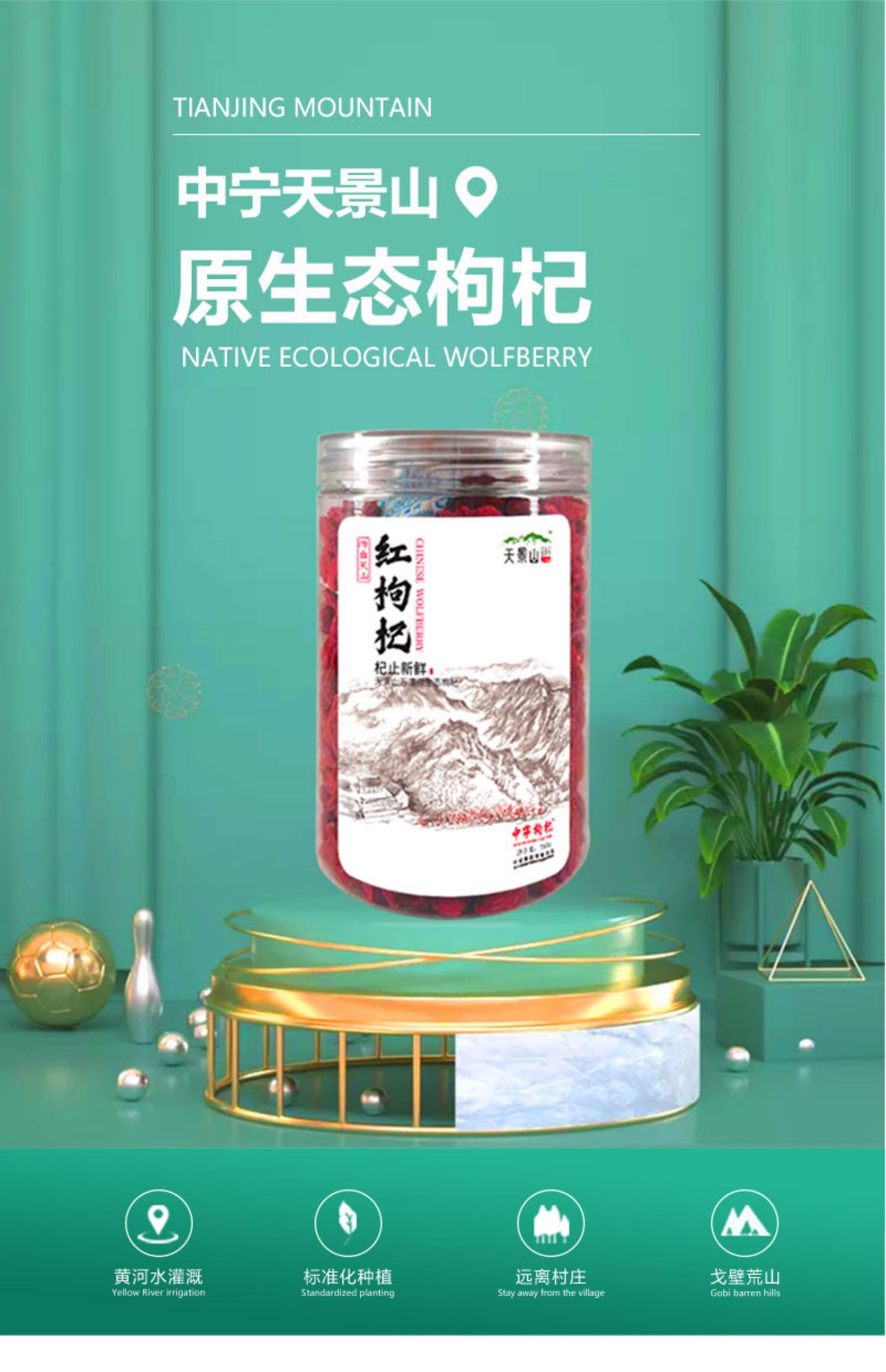 头茬免洗宁夏苟杞中宁枸杞子精装500g