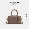 [New Year's Gift] COACH Outlet Women's Cow Leather Satchel Small Square Bag Handbag Crossbody Bag