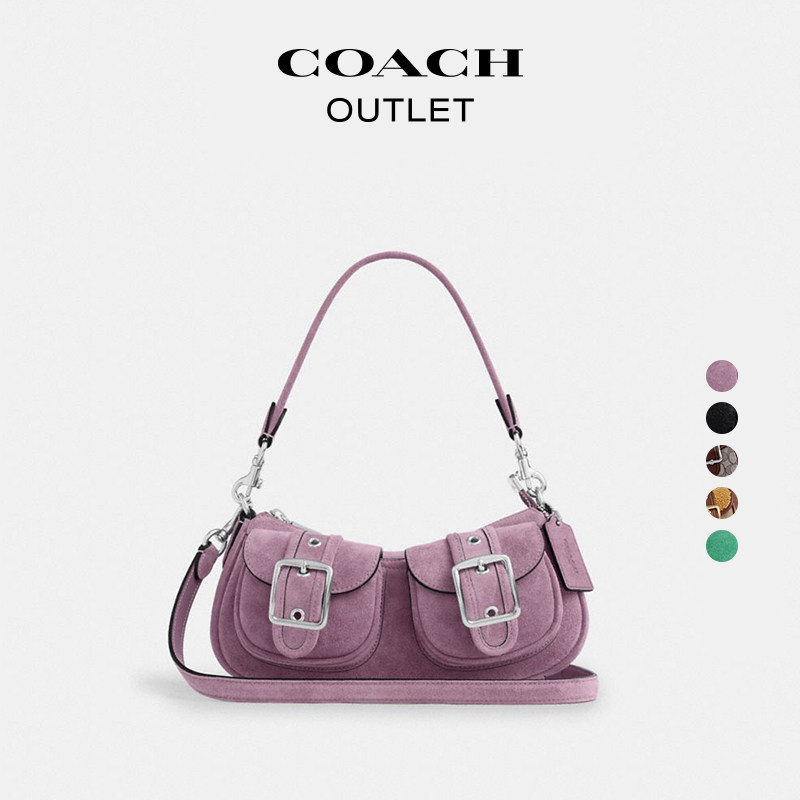 [New Year's Gift] COACH Outlet Women's Presbyopic Ashton Single Shoulder Bag Crossbody Bag Vintage