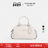 [New Year's Gift] COACH Outlet Women's Cow Leather Satchel Small Square Bag Handbag Crossbody Bag