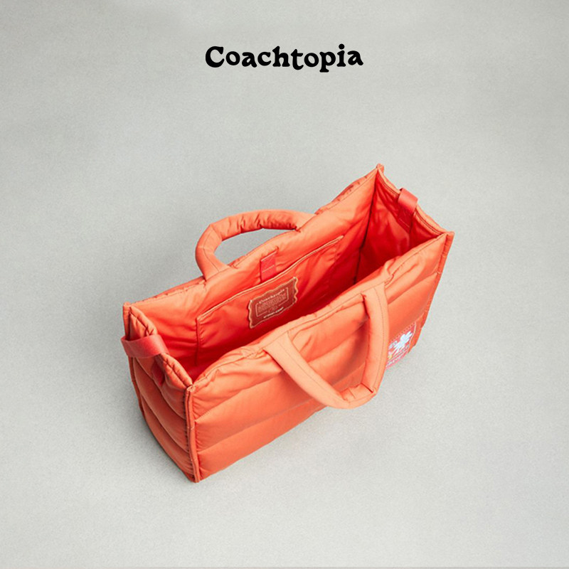 [New Year's Gift] Coachtopia/Coach City Loop Wavy Quilted Tote Bag Red