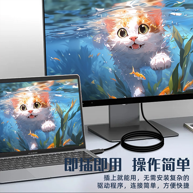 Suitable for Apple Computers Type-C to Vga Adapter Cable Usb-C to Dvi Cable Expansion Converter Mobile Phone Laptop Connection Pro Laptop Air Huawei Xiaomi Lenovo Microsoft