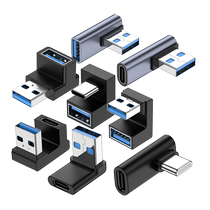 USB3 0 male-to-female adapter right-angle L-shaped vertical high-speed 90-degree elbow USB extension cable laptop car mobile phone tablet U disk mouse keyboard OTG converter