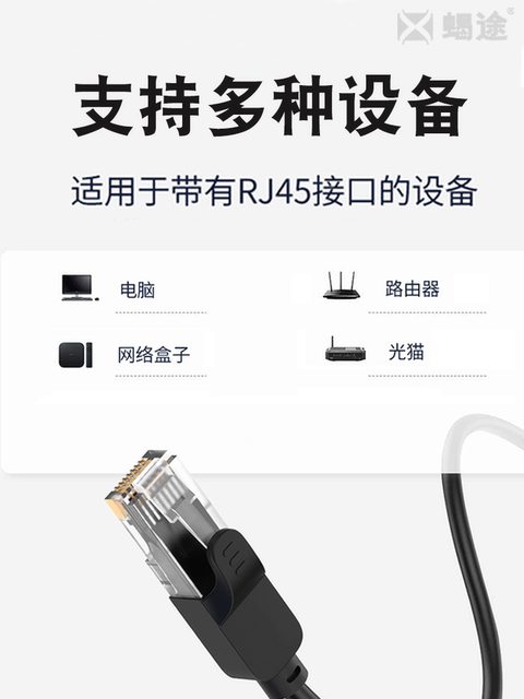 Network Cable Splitter Network Hub One-To-Two Cannot Be Connected to the Internet at the Same Time Three-Way Straight-Through Head Iptv Broadband Rj45 Network Adapter One-To-Four/Three Switch Router Monitoring