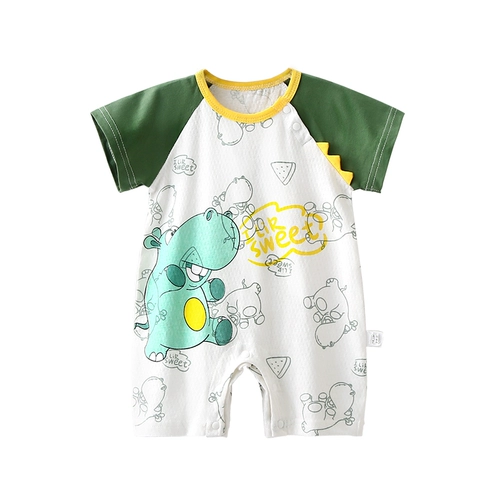 Детский летний тонкий комбинезон для новорожденных для младенца, летняя одежда, боди, короткий рукав, 0-18 мес.