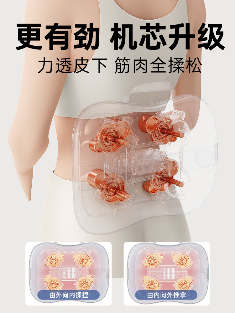 Oaks Waist, Back, and Cervical Spine Massager, Full-Body Multifunctional Car Cushion, Home Shoulder and Neck Kneading Massage Pillow