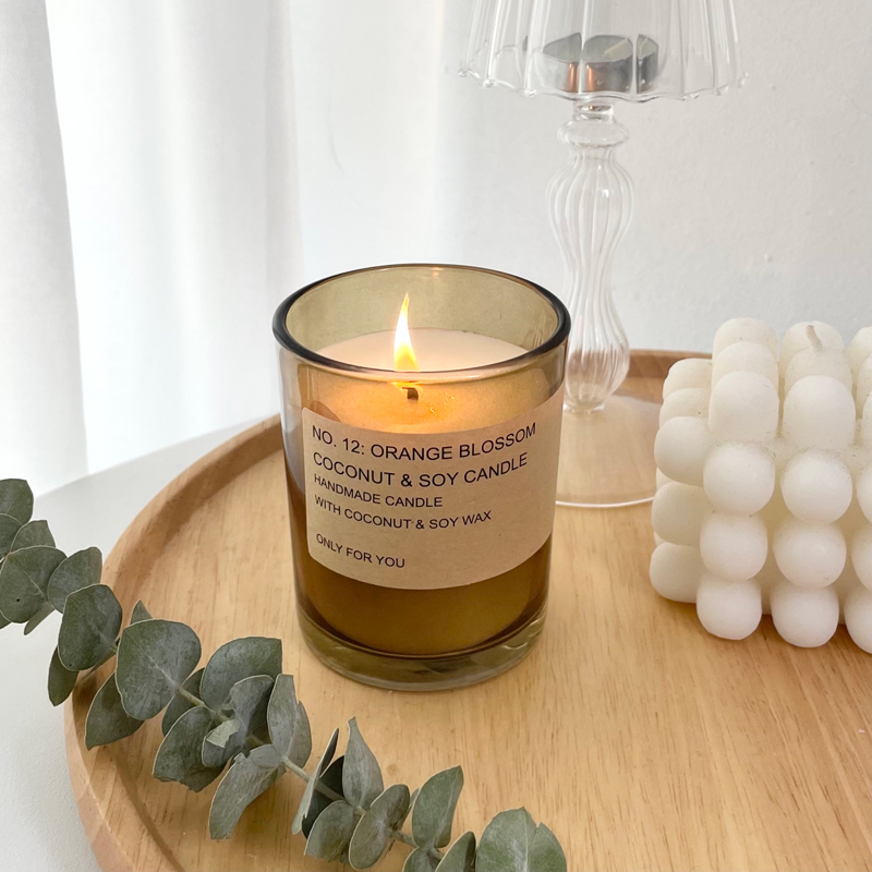 ins Romantic Scented candles Natural plant wax oil soothing sleep fragrance Bedroom glass ornaments Gifts