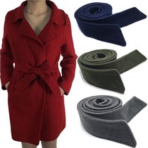 Belt (delivery buckle) double sided wool with wool coat with large coat belt lady Decorated Plush Coat Wide