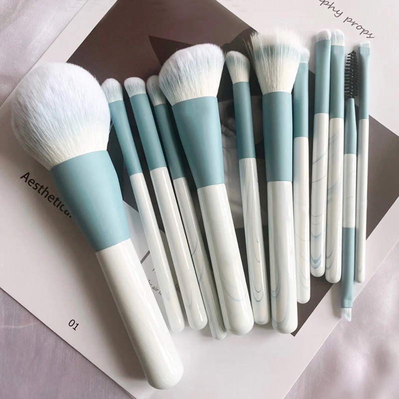 (Jiaqi Recommended) Sunny Makeup Brush Set Group Ultra Soft Brush Sleeve Brushed Powder Brush Point Color Brushed Soft Unzal Face